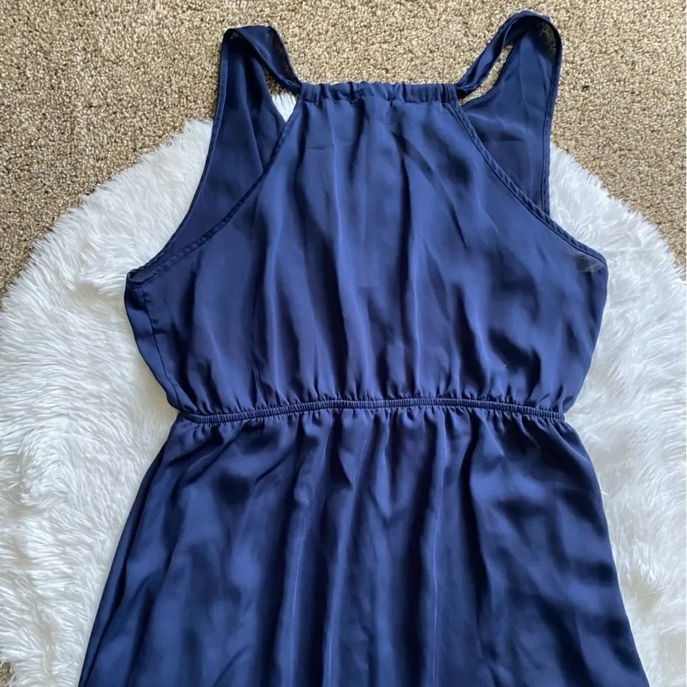 Beachsissi Tank Swimsuit Coverup Dress Blue Sheer Lightweight New Womens Size XL